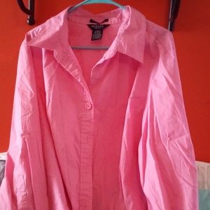 Pink button up shirt